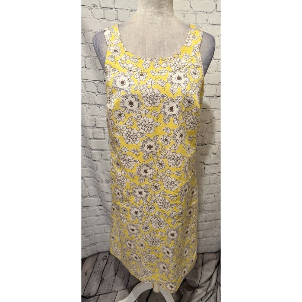 Ann Taylor yellow sunflower floral sheath Sleeveless dress Size 8